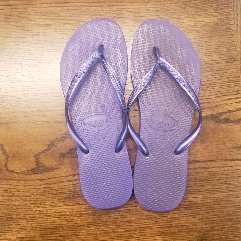 Havaianas metallic purple slim us 7/8 BR 39-40